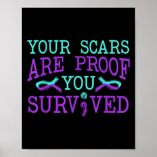 Suicide Awareness Suicide Prevention Suprt Survivo Poster (Vorne)