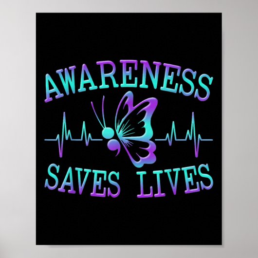 Suicide Awareness Suicide Prevention Suprt Survivo Poster (Vorne)