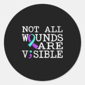 Suicide Awareness Suicide Prevention Suprt Survivo Runder Aufkleber (Vorderseite)