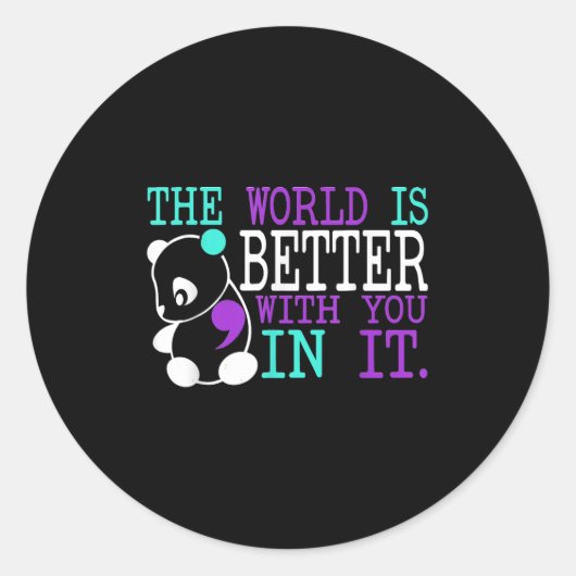 Suicide Awareness Suicide Prevention Suprt Survivo Runder Aufkleber (Vorderseite)