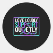 Suicide Awareness Suicide Prevention Suprt Survivo Runder Aufkleber (Vorderseite)