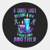 Suicide Awareness Suicide Prevention Suprt Survivo Runder Aufkleber (Vorderseite)