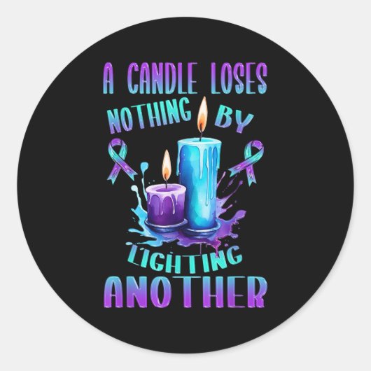 Suicide Awareness Suicide Prevention Suprt Survivo Runder Aufkleber (Vorderseite)