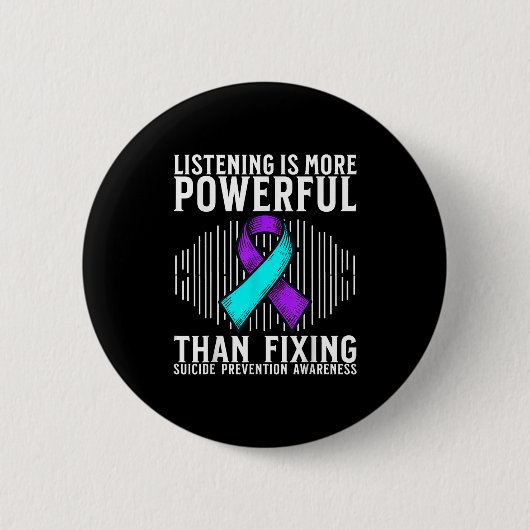 Suicide Awareness Suprt Suicide Prevention Awarene Button (Vorderseite)