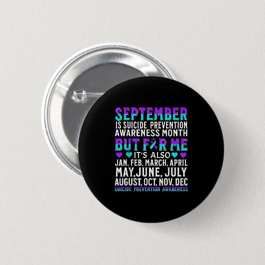 Suicide Awareness Suprt Suicide Prevention Awarene Button (Vorne & Hinten)