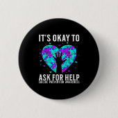 Suicide Awareness Suprt Suicide Prevention Awarene Button (Vorderseite)