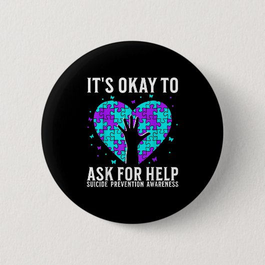 Suicide Awareness Suprt Suicide Prevention Awarene Button (Vorderseite)