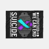 Suicide Awareness Suprt Suicide Prevention Awarene Fleecedecke (Vorderseite (Horizontal))