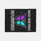 Suicide Awareness Suprt Suicide Prevention Awarene Fleecedecke (Vorderseite (Horizontal))