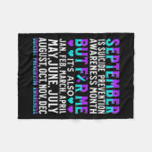Suicide Awareness Suprt Suicide Prevention Awarene Fleecedecke (Vorderseite (Horizontal))