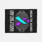 Suicide Awareness Suprt Suicide Prevention Awarene Fleecedecke (Vorderseite (Horizontal))