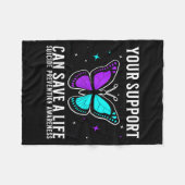 Suicide Awareness Suprt Suicide Prevention Awarene Fleecedecke (Vorderseite (Horizontal))