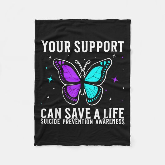 Suicide Awareness Suprt Suicide Prevention Awarene Fleecedecke (Vorderseite)