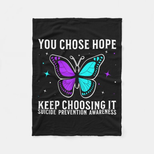 Suicide Awareness Suprt Suicide Prevention Awarene Fleecedecke (Vorderseite)