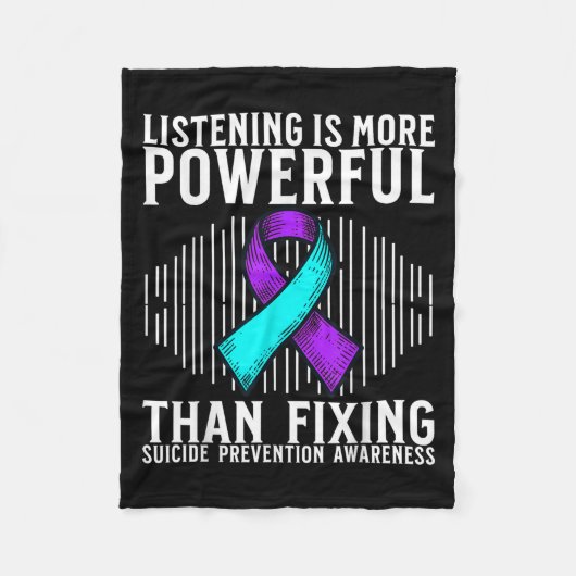 Suicide Awareness Suprt Suicide Prevention Awarene Fleecedecke (Vorderseite)