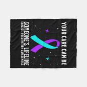Suicide Awareness Suprt Suicide Prevention Awarene Fleecedecke (Vorderseite (Horizontal))
