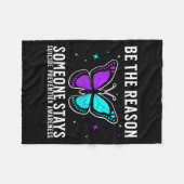 Suicide Awareness Suprt Suicide Prevention Awarene Fleecedecke (Vorderseite (Horizontal))