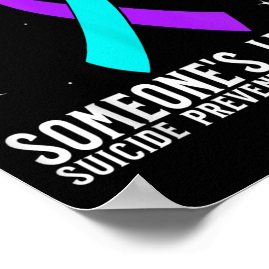 Suicide Awareness Suprt Suicide Prevention Awarene Poster (Ecke)