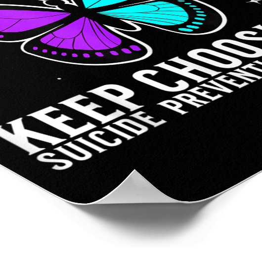 Suicide Awareness Suprt Suicide Prevention Awarene Poster (Ecke)