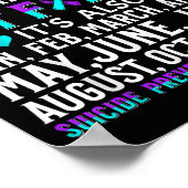 Suicide Awareness Suprt Suicide Prevention Awarene Poster (Ecke)
