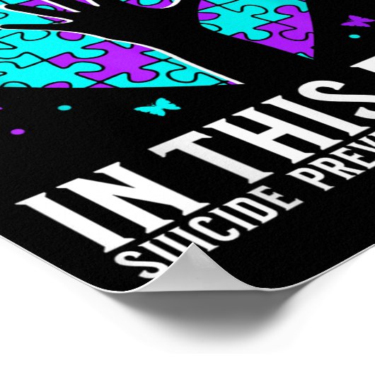 Suicide Awareness Suprt Suicide Prevention Awarene Poster (Ecke)