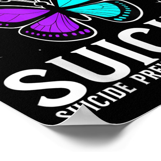 Suicide Awareness Suprt Suicide Prevention Awarene Poster (Ecke)