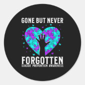 Suicide Awareness Suprt Suicide Prevention Awarene Runder Aufkleber (Vorderseite)