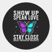 Suicide Awareness Suprt Suicide Prevention Awarene Runder Aufkleber (Vorderseite)