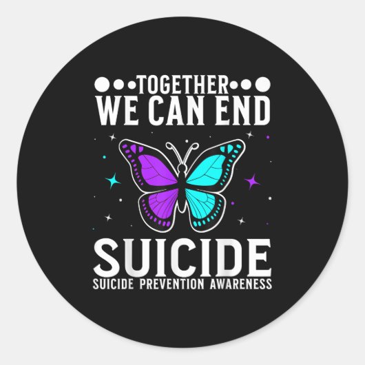 Suicide Awareness Suprt Suicide Prevention Awarene Runder Aufkleber (Vorderseite)