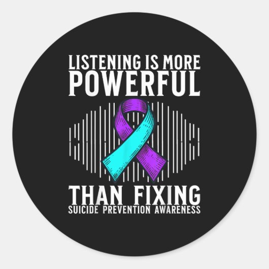 Suicide Awareness Suprt Suicide Prevention Awarene Runder Aufkleber (Vorderseite)