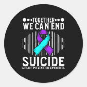 Suicide Awareness Suprt Suicide Prevention Awarene Runder Aufkleber (Vorderseite)