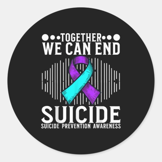 Suicide Awareness Suprt Suicide Prevention Awarene Runder Aufkleber (Vorderseite)