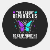 Suicide Awareness Suprt Suicide Prevention Awarene Runder Aufkleber (Vorderseite)