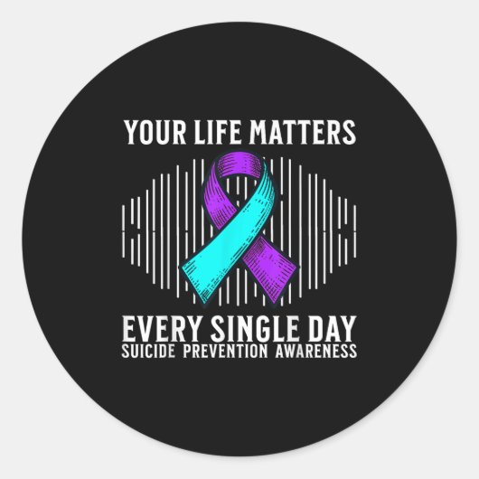 Suicide Awareness Suprt Suicide Prevention Awarene Runder Aufkleber (Vorderseite)