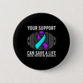 Suicide Awareness Warrior Suicide Prevention Aware Button (Vorderseite)