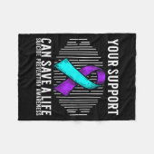 Suicide Awareness Warrior Suicide Prevention Aware Fleecedecke (Vorderseite (Horizontal))