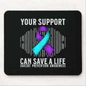 Suicide Awareness Warrior Suicide Prevention Aware Mousepad (Vorne)