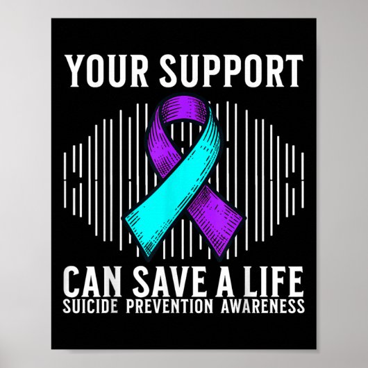 Suicide Awareness Warrior Suicide Prevention Aware Poster (Vorne)