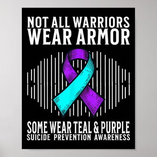 Suicide Awareness Warrior Suicide Prevention Aware Poster (Vorne)