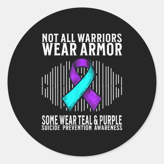 Suicide Awareness Warrior Suicide Prevention Aware Runder Aufkleber (Vorderseite)