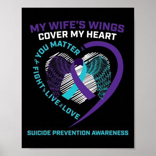 Suicide Awareness Wife Gift Loving Memory Suicide  Poster (Vorne)