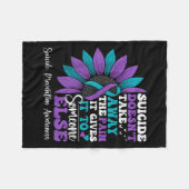 Suicide Pain Sunflower Suicide Prevention Awarenes Fleecedecke (Vorderseite (Horizontal))