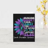 Suicide Pain Sunflower Suicide Prevention Awarenes Karte (Gelbe Blume)