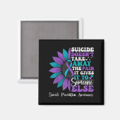Suicide Pain Sunflower Suicide Prevention Awarenes Magnet (Vorderseite/Rückseite)