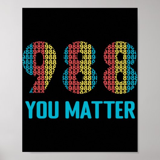 Suicide Prevention 988 Hotline 1  Poster (Vorne)