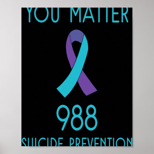 Suicide Prevention 988 Hotline  Poster (Vorne)