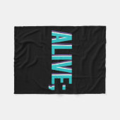 Suicide Prevention Alive _ I For Suprters Fleecedecke (Vorderseite (Horizontal))