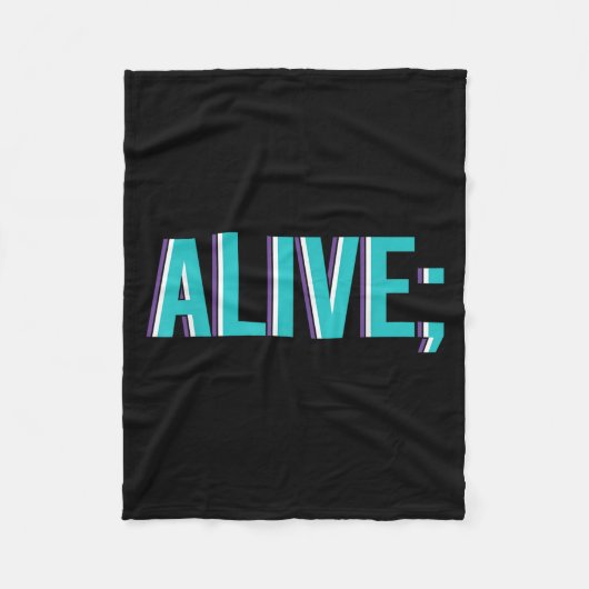 Suicide Prevention Alive _ I For Suprters Fleecedecke (Vorderseite)