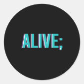 Suicide Prevention Alive _ I For Suprters  Runder Aufkleber (Vorderseite)