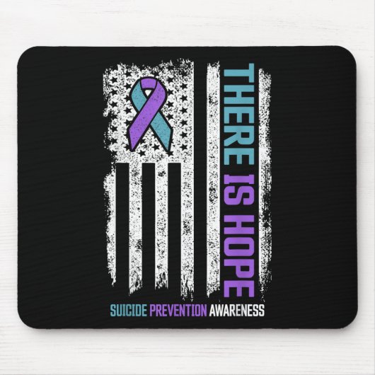 Suicide Prevention American Flag Hoffnung Suicide Mousepad (Vorne)